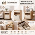 Lumerrarr™ Laundry Storage Cabinet | Modern Laundry Organizer with Tilt-Out Hamper, Drawer & Open Shelf
