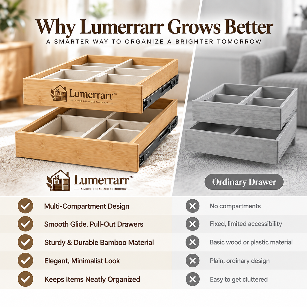Lumerrarr™ Adjustable Pull-Out Drawer Organizer System