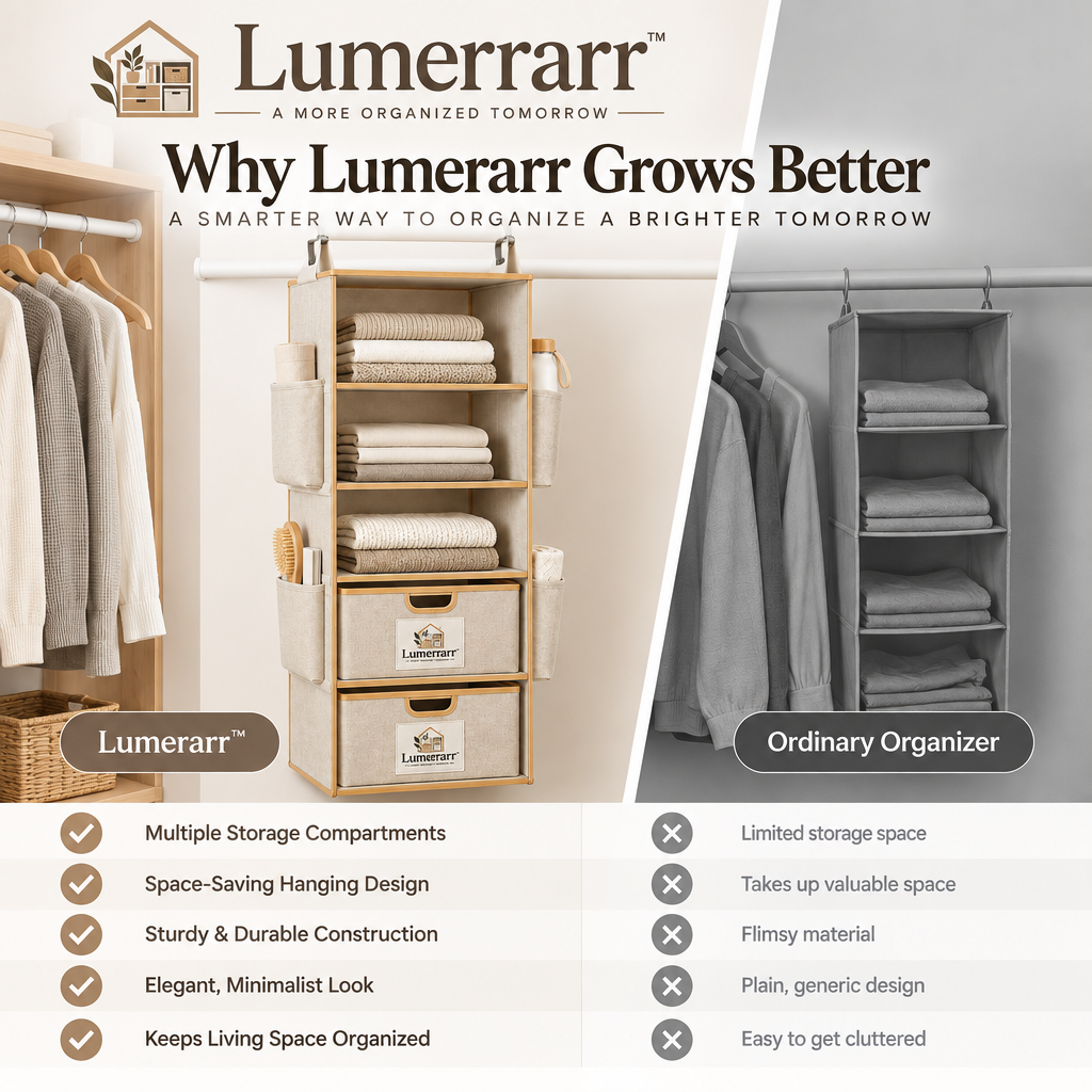 Lumerrarr™ Hanging Closet Organizer