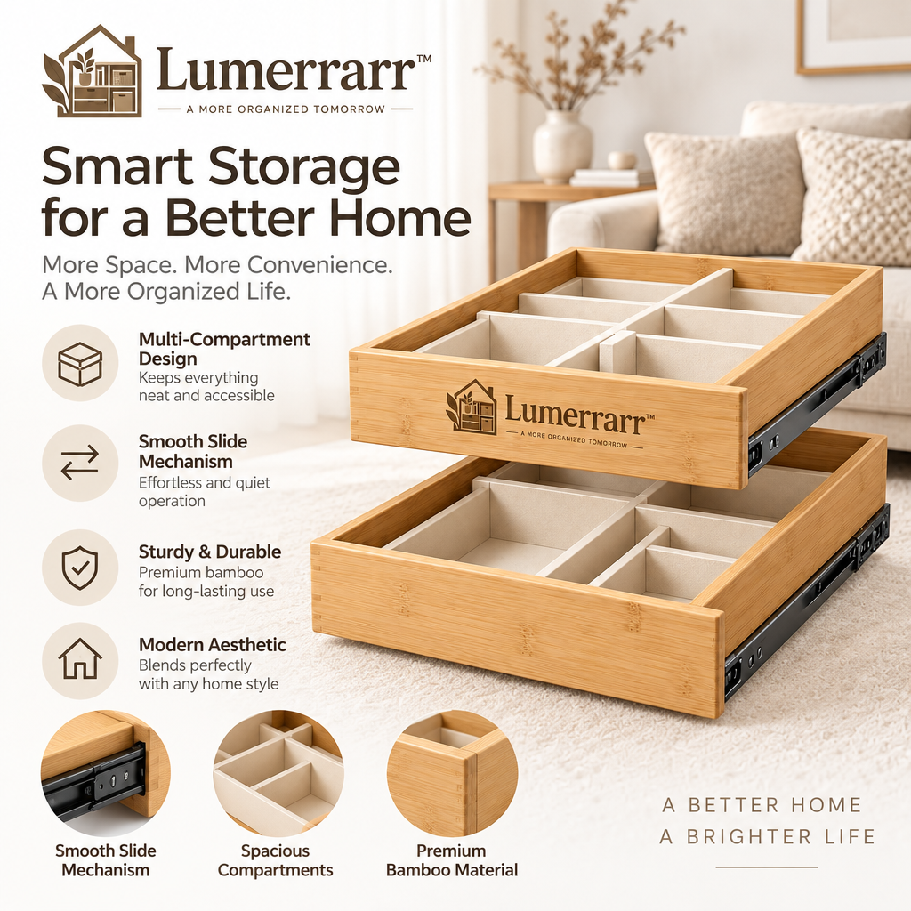 Lumerrarr™ Adjustable Pull-Out Drawer Organizer System