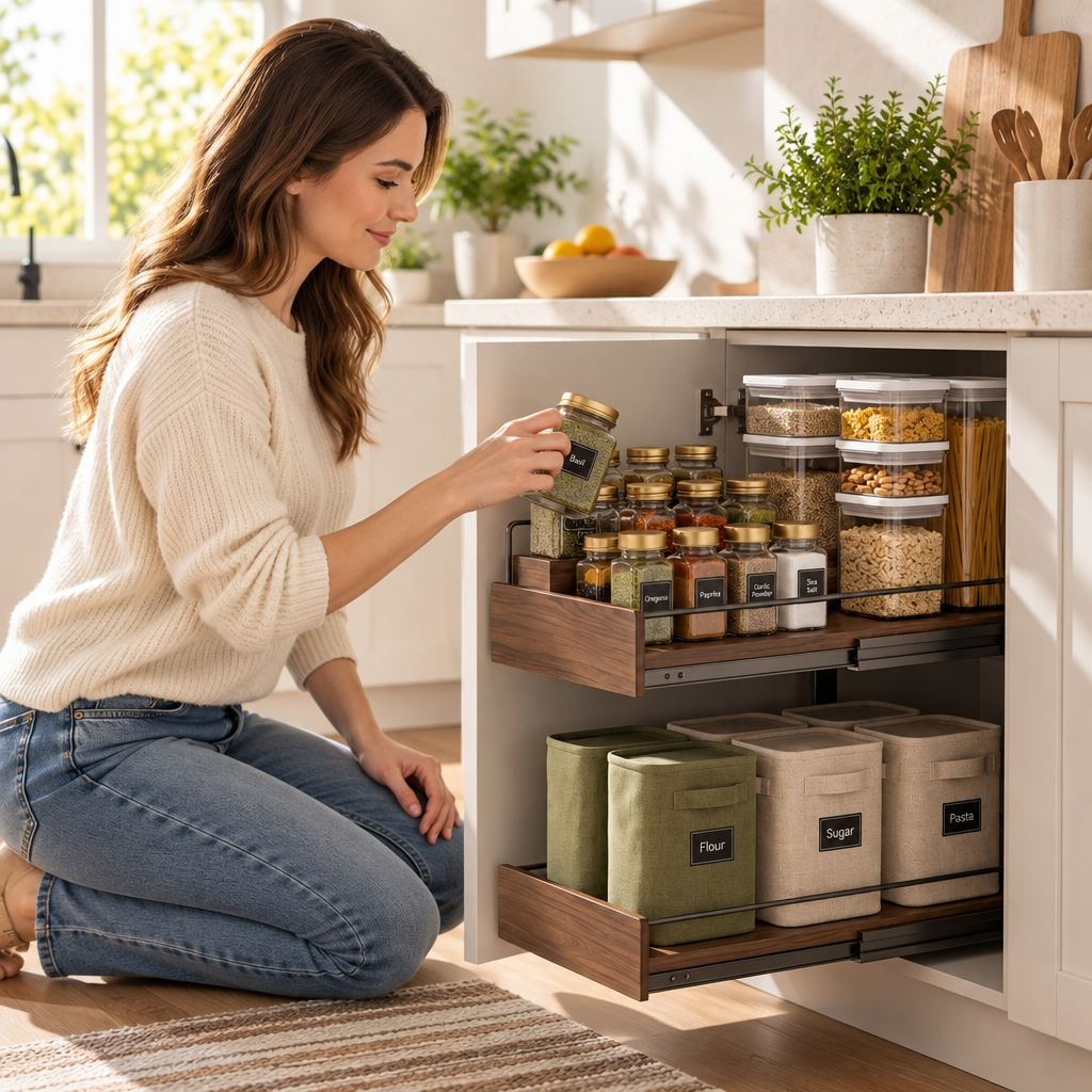 Lumerrarr™ Extendable Pull-Out Cabinet Storage Organizer