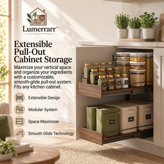 Lumerrarr™ Extendable Pull-Out Cabinet Storage Organizer
